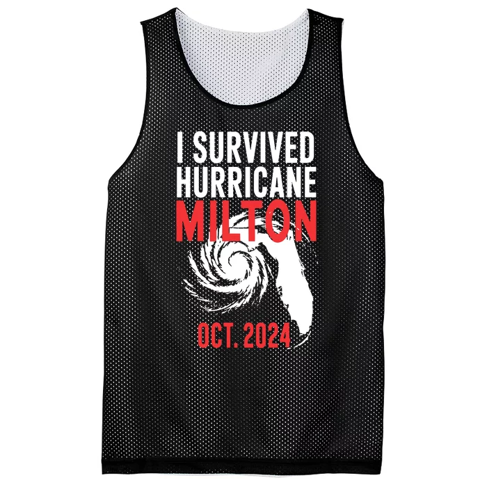 I Survived Hurricane Milton 2024 Mesh Reversible Basketball Jersey Tank