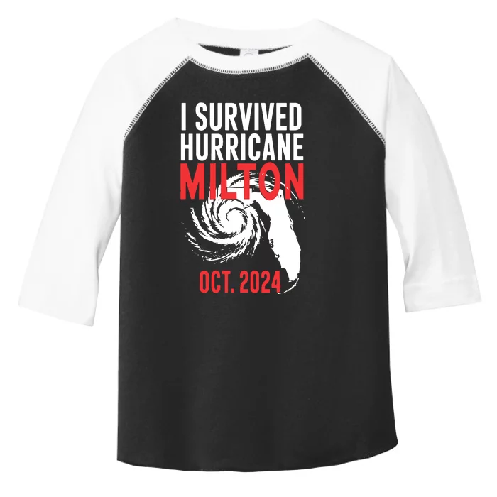 I Survived Hurricane Milton 2024 Toddler Fine Jersey T-Shirt