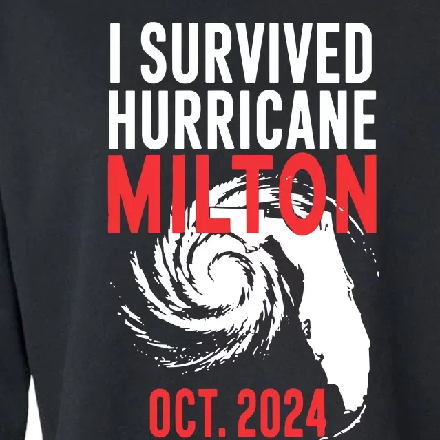 I Survived Hurricane Milton 2024 Cropped Pullover Crew