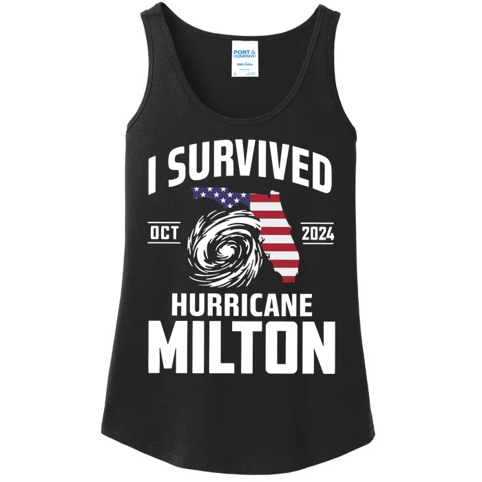 I Survived Hurricane Milton 2024 Ladies Essential Tank