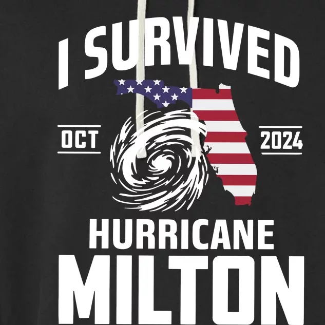 I Survived Hurricane Milton Garment-Dyed Fleece Hoodie