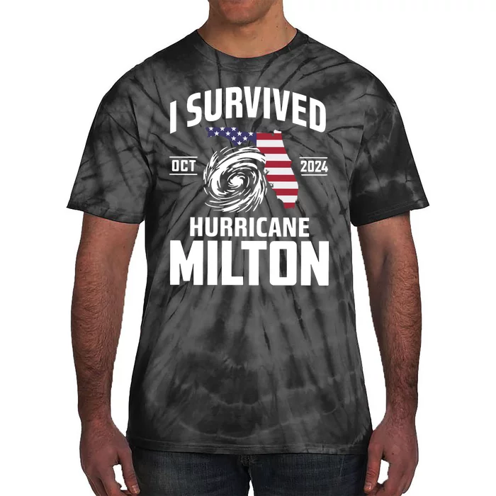 I Survived Hurricane Milton Tie-Dye T-Shirt