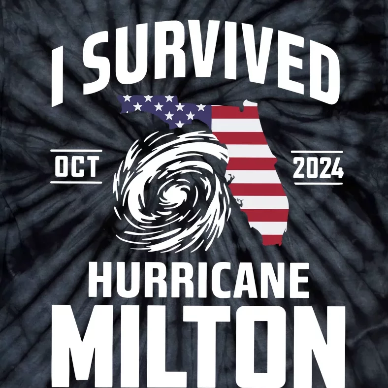 I Survived Hurricane Milton Tie-Dye T-Shirt