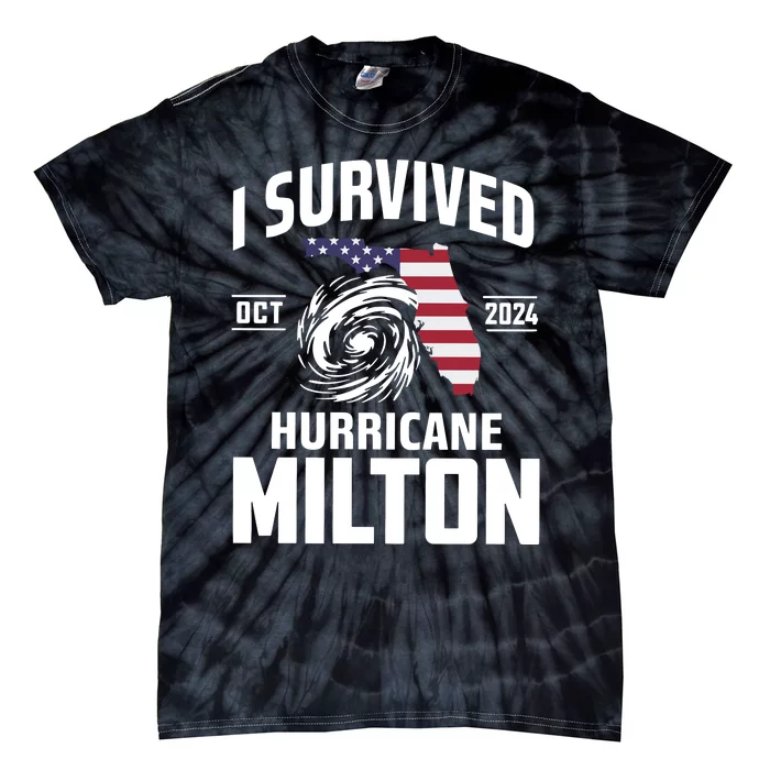 I Survived Hurricane Milton Tie-Dye T-Shirt