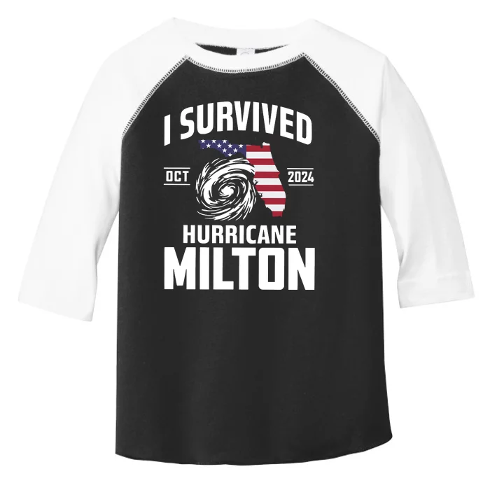 I Survived Hurricane Milton Toddler Fine Jersey T-Shirt