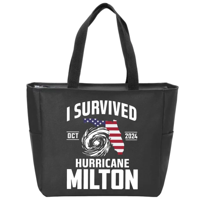 I Survived Hurricane Milton Zip Tote Bag