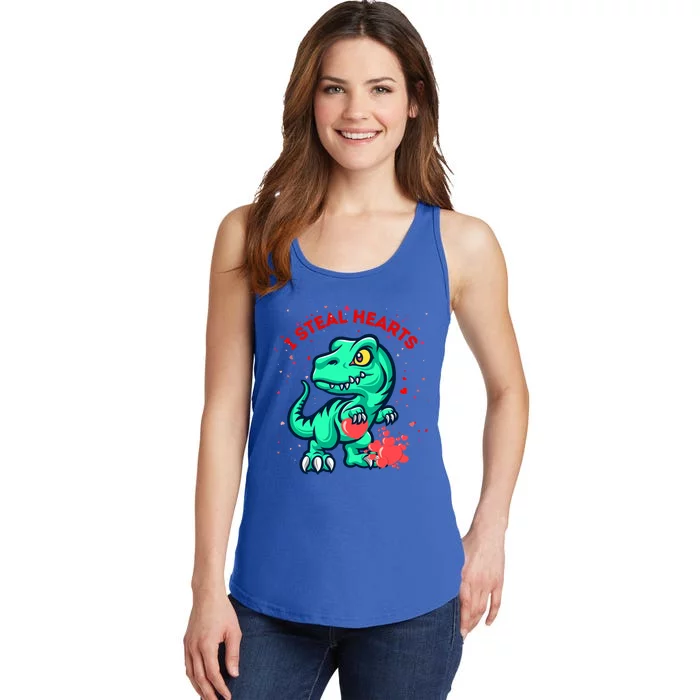 I Steal Hearts Gift Dino Dinosaur Valentines Day Gift Ladies Essential Tank