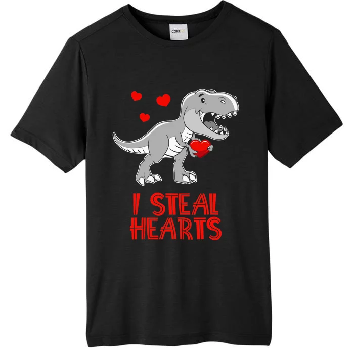 I Steal Hearts Dinosaur Valentines Day ChromaSoft Performance T-Shirt