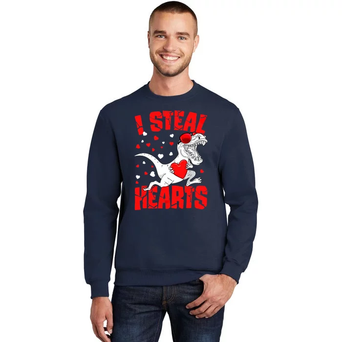 I Steal Hearts Trex Dino Baby Boy Valentines Day Gifts Sweatshirt