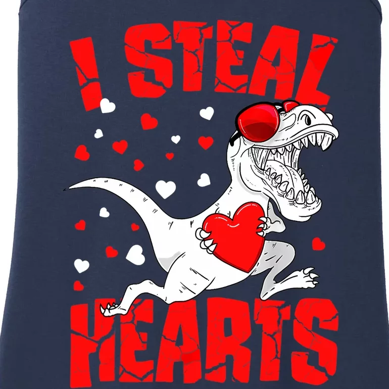 I Steal Hearts Trex Dino Baby Boy Valentines Day Gifts Ladies Essential Tank