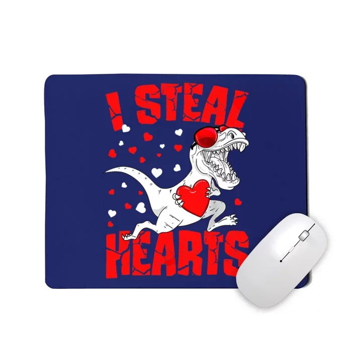 I Steal Hearts Trex Dino Baby Boy Valentines Day Gifts Mousepad