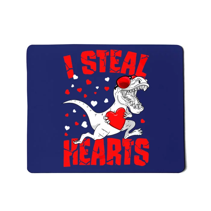 I Steal Hearts Trex Dino Baby Boy Valentines Day Gifts Mousepad