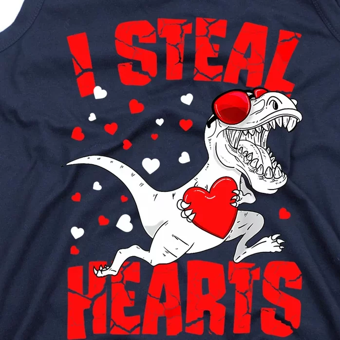 I Steal Hearts Trex Dino Baby Boy Valentines Day Gifts Tank Top