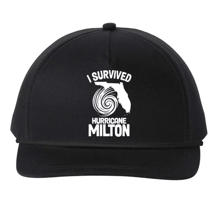 I Survived Hurricane Milton Florida Strong Snapback Five-Panel Rope Hat