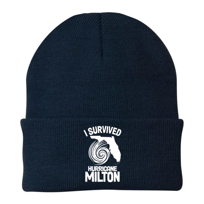 I Survived Hurricane Milton Florida Strong Knit Cap Winter Beanie