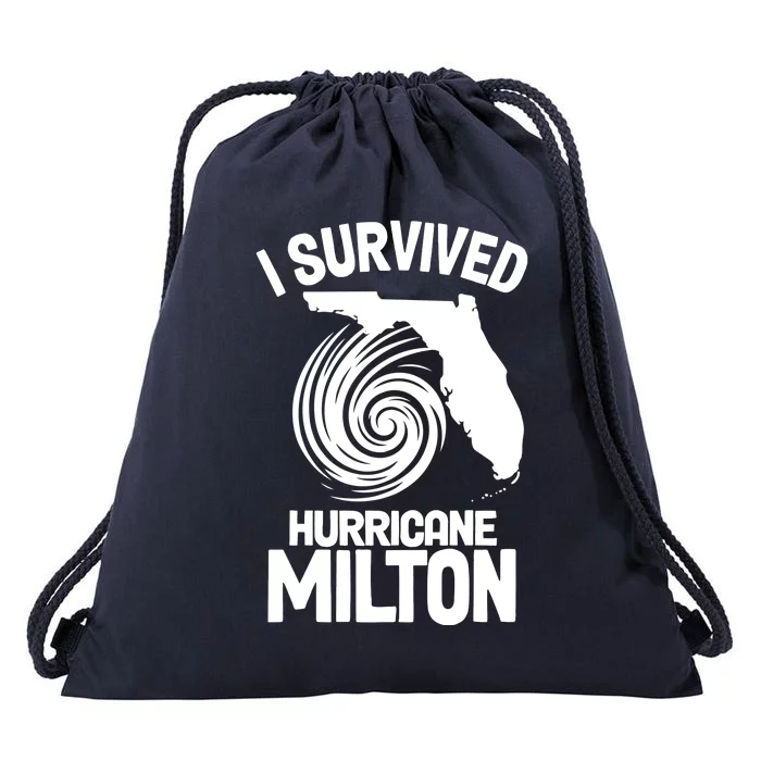 I Survived Hurricane Milton Florida Strong Drawstring Bag