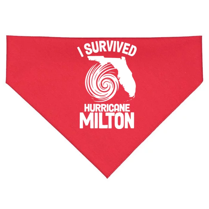 I Survived Hurricane Milton Florida Strong USA-Made Doggie Bandana