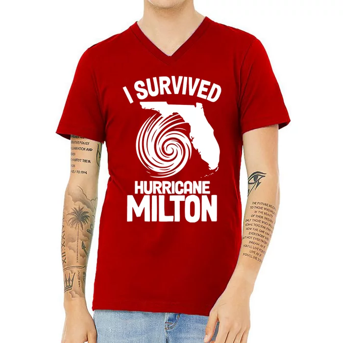 I Survived Hurricane Milton Florida Strong V-Neck T-Shirt