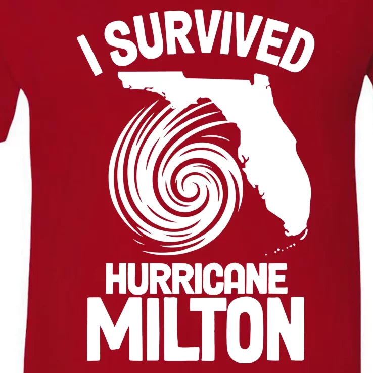 I Survived Hurricane Milton Florida Strong V-Neck T-Shirt