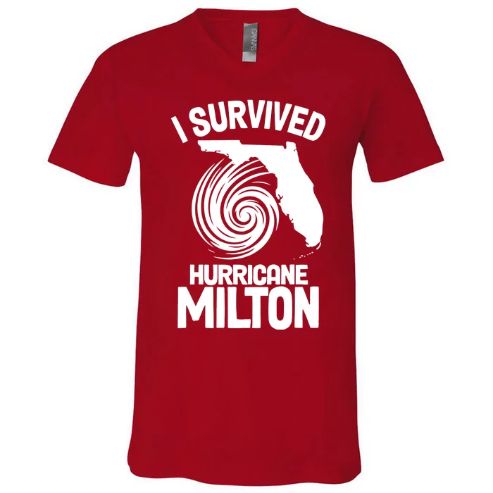 I Survived Hurricane Milton Florida Strong V-Neck T-Shirt