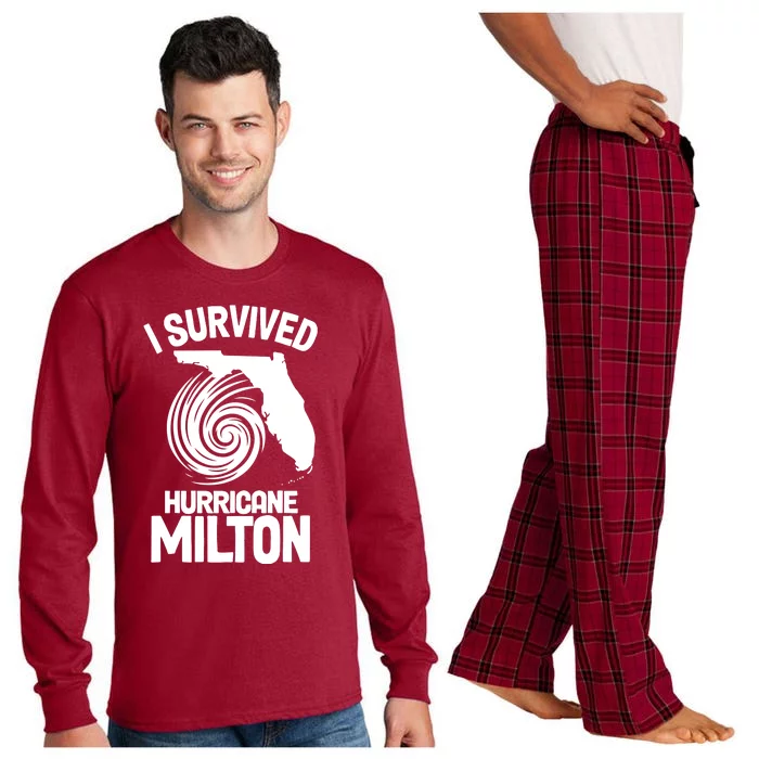 I Survived Hurricane Milton Florida Strong Long Sleeve Pajama Set