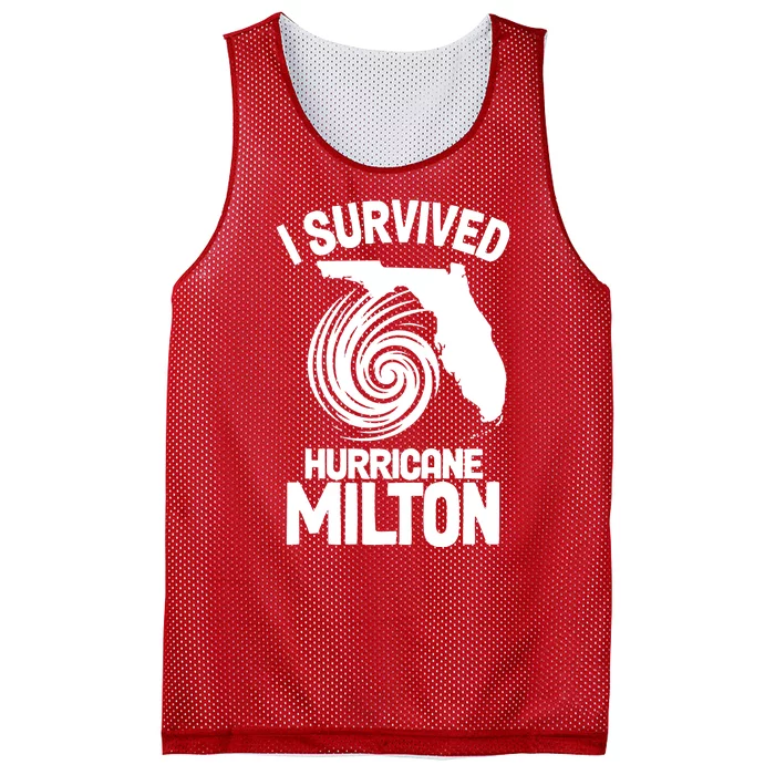 I Survived Hurricane Milton Florida Strong Mesh Reversible Basketball Jersey Tank