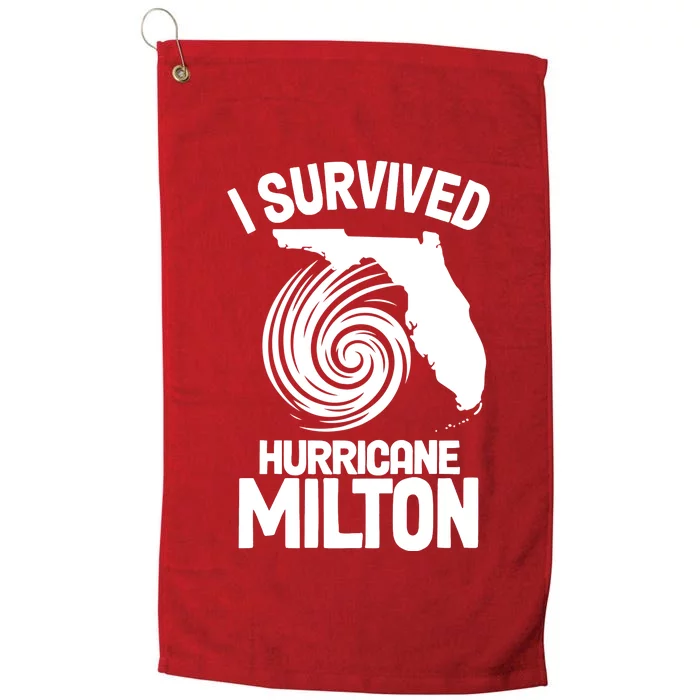 I Survived Hurricane Milton Florida Strong Platinum Collection Golf Towel