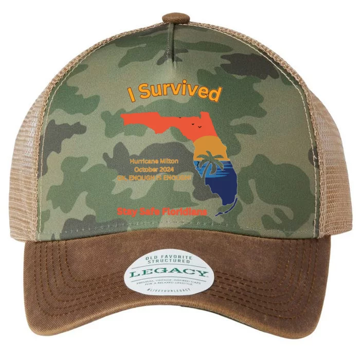 I Survived Hurricane Milton Stay Safe Floridians Legacy Tie Dye Trucker Hat