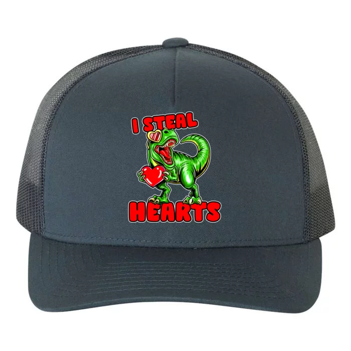 I Steal Hearts Dinosaur Valentines Day Meaningful Gift Yupoong Adult 5-Panel Trucker Hat