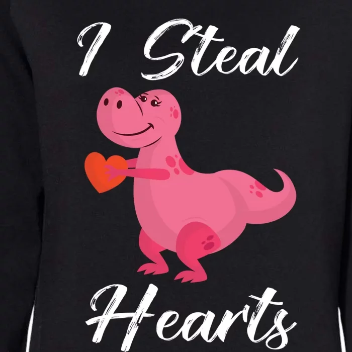 I Steal Hearts Funny Tmeaningful Giftrex Dinosaur Valentine's Day Gift Gift Womens California Wash Sweatshirt