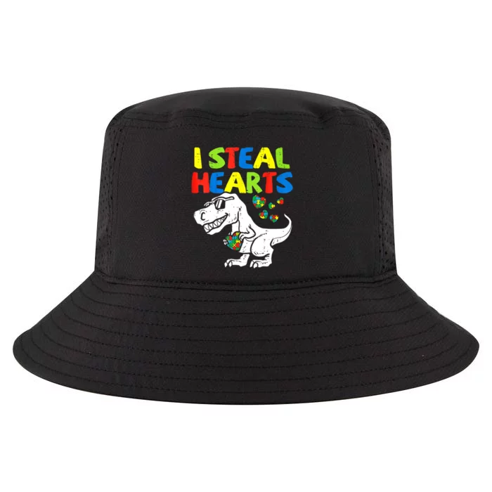 I Steal Hearts Autism Dinosaur Cool Comfort Performance Bucket Hat