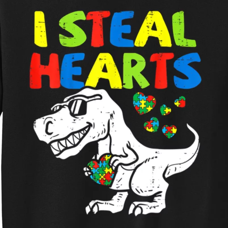 I Steal Hearts Autism Dinosaur Sweatshirt