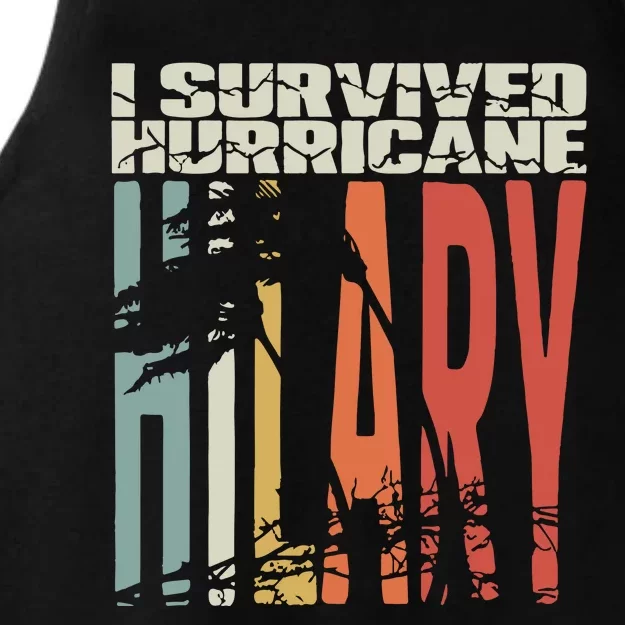 I Survived Hurricane Hilary Ladies Tri-Blend Wicking Tank