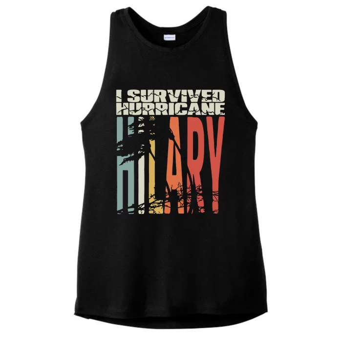 I Survived Hurricane Hilary Ladies Tri-Blend Wicking Tank