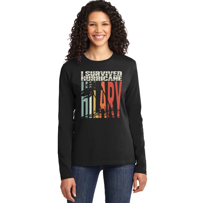 I Survived Hurricane Hilary Ladies Long Sleeve Shirt