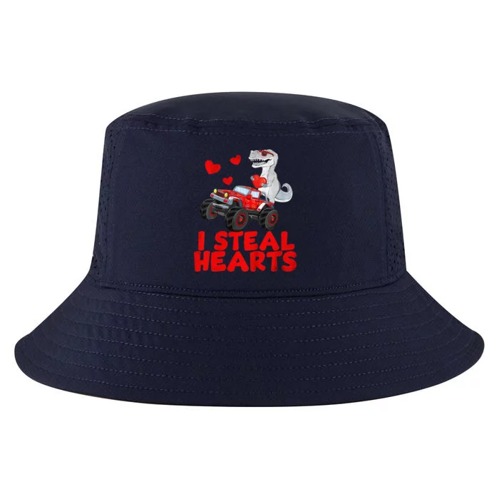 I Steal Hearts Dinosaur Funny Valentines Day Cool Comfort Performance Bucket Hat