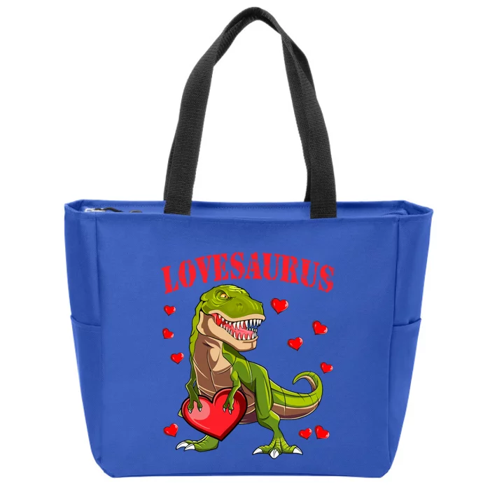 I Steal Hearts Loveasaurus Tgiftrex Dinosaur Valentines Day Funny Gift Zip Tote Bag