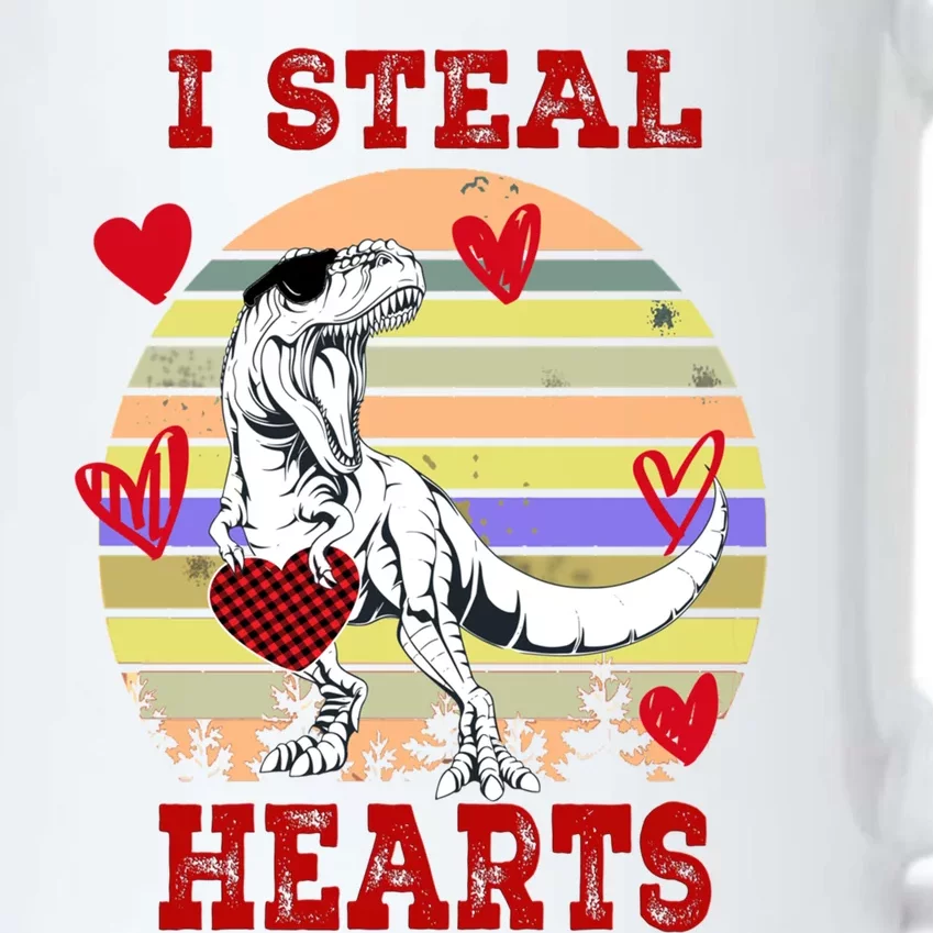 I Steal Hearts Saurus Valentines Day Dinosaur T Rex Lover Great Gift Black Color Changing Mug