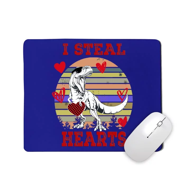 I Steal Hearts Saurus Valentines Day Dinosaur T Rex Lover Great Gift Mousepad