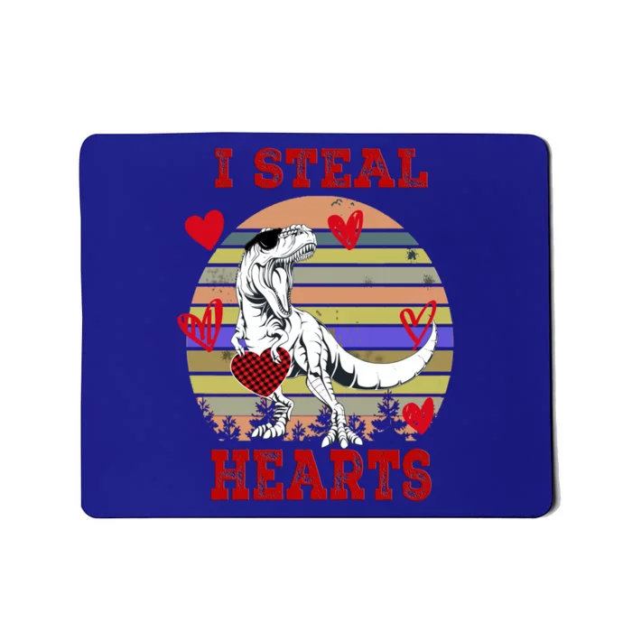 I Steal Hearts Saurus Valentines Day Dinosaur T Rex Lover Great Gift Mousepad