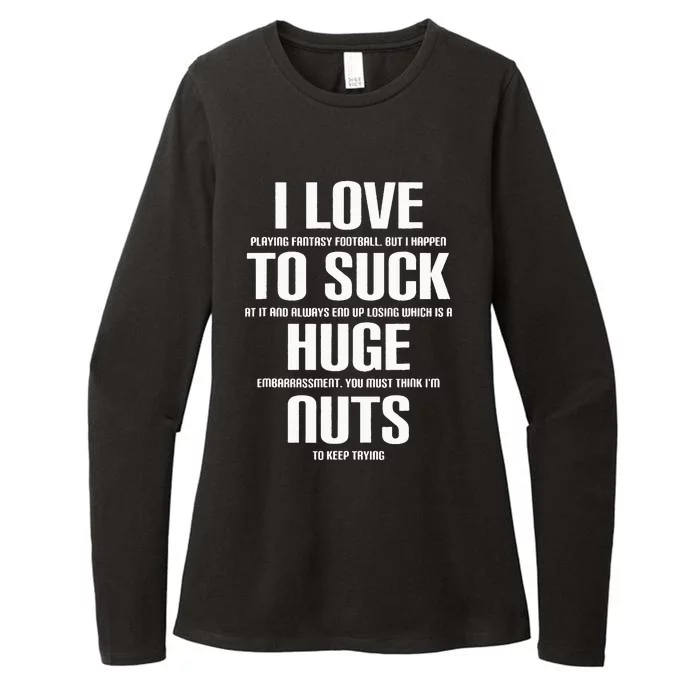 I Suck Huge Nuts Fuuny Fantasy Football Loser Womens CVC Long Sleeve Shirt