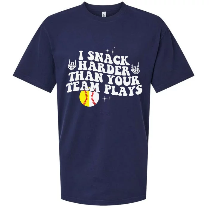 I Snack Harder Than Your Yeam Plays Baseball Sueded Cloud Jersey T-Shirt