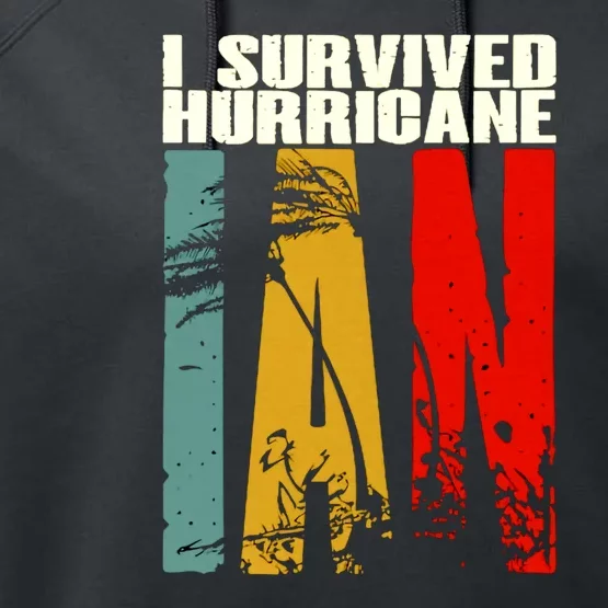 I Survived Hurricane Ian Florida Strong Performance Fleece Hoodie