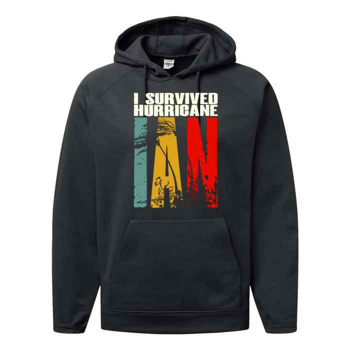 I Survived Hurricane Ian Florida Strong Performance Fleece Hoodie