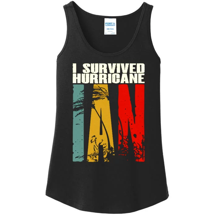 I Survived Hurricane Ian Florida Strong Ladies Essential Tank