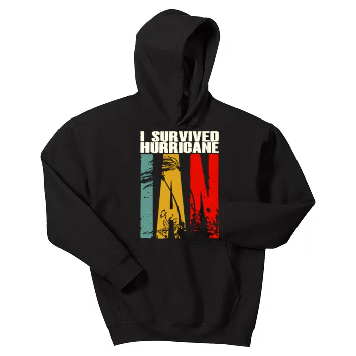 I Survived Hurricane Ian Florida Strong Kids Hoodie