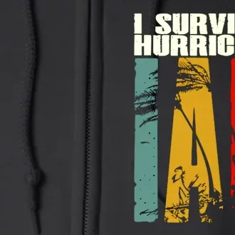 I Survived Hurricane Ian Florida Strong Full Zip Hoodie