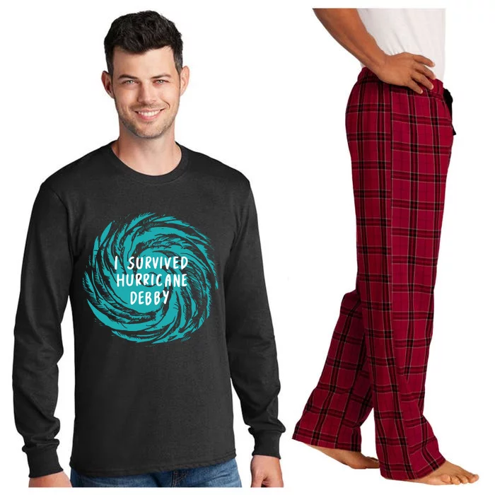 I Survived Hurricane Debby 2024 Florida Long Sleeve Pajama Set