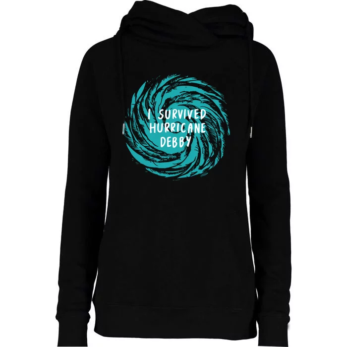 I Survived Hurricane Debby 2024 Florida Womens Funnel Neck Pullover Hood