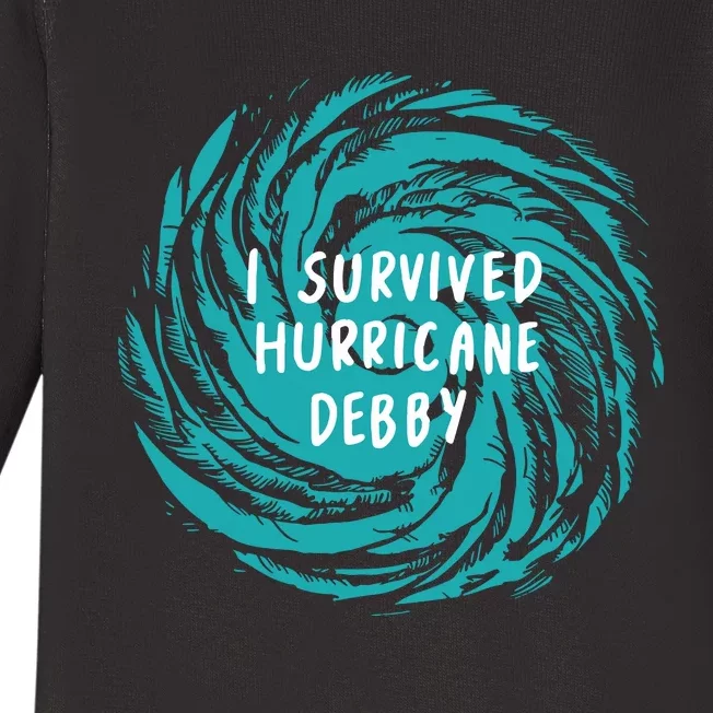 I Survived Hurricane Debby 2024 Florida Baby Long Sleeve Bodysuit